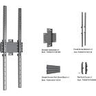 Multibrackets 9856 M Wallmount Pro MBSTH1UP 200x900 Fixed Black|Non-tilting Portrait Monitor Wall Mount product image