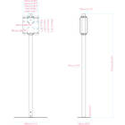 Multibrackets 9917 M Pro Series - Floormount Pole 50/75/100/200 B2B Dual Back-To-Back Monitor Stand product image