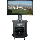 Avecta media screen unit with AVR9 locking cabinet and large format display mount for screens up to 57".