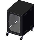 Unicol AVR7 Avecta square style extra deep free standing AV cabinet trolley product image
