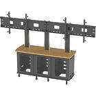 Unicol AVRHD3 Heavy Duty Dual Monitor Display with Triple 19" Media Cabinet product image