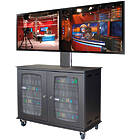 Unicol AVRT5/M2X1 Dual Monitor/TV AV Media Trolley with Twin 19