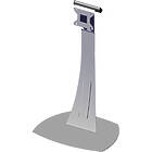 Unicol AX12P2U Axia stand, mid-level for Monitor or TV screens up to 70" finished in silver product image