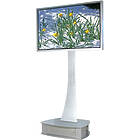 Axia stand, high‑level with locking cabinet for Monitor or TV screens up to 70"