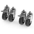 4 × 10cm Heavy duty braked castors