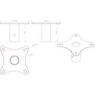 Unicol CP3 Single Column Stub Ceiling Plate, Max 60kg product image