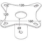 Unicol CP3 Single Column Stub Ceiling Plate, Max 60kg product image