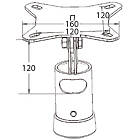 Unicol CP6 Single Column Tilting Ceiling Plate, Max 60kg product image