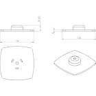 Unicol FP1 135×135mm Floor-to-Ceiling Single Column Base Plate product image