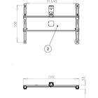 Unicol KP1CB Single Sided Tilting Ceiling/Wall Suspension Mount for Monitors/TVs product image