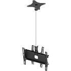 TV/ Monitor Back‑to‑Back Ceiling Mount Kit with 1m Column