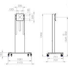 Unicol NST2PL Nest-Star Powered Height Adjustable Monitor/TV Trolley product image