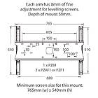 Unicol PLA1X1 Panarm Heavy Duty Dual Arm Swing-out Wall Mount for screens 33-57" product image