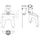 Unicol PS1 Single Column Suspension Adaptor for Pozimount/Xactmatch Wall Mounts product image