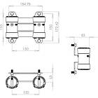 Unicol PS3A1 Twin column adaptor for Pozimount and Xactmatch mounts product image