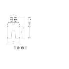 Unicol PS43030 Twin Column Back-To-Back Suspension Adaptor for Pozimount/Xactmatch Wall Mounts product image