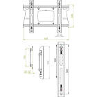 Unicol PZX0 Pozimount Non-tilting Wall Mount for Monitors/TVs product image