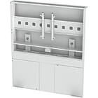 Unicol SUM5FW Summit Floor-To-Wall Single Screen Video Conference Wall finished in white product image