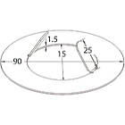 Unicol TD1 Trim disc for suspended ceilings; finished in white. Use with 500/1000/2000. product image