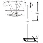 Unicol VSC3 2m high monitor trolley which can be dismantled for easy transportation product image