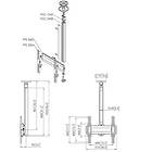 Vogels CT240844B Turning TV/Monitor Ceiling Mount product image
