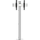 TV/Monitor Bolt‑down Floor Stand with Tilt ‑ Silver