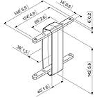 Vogels PFA 9104 Bar coupler to couple two Connect-it interface plates in order to make the mounting space wider. product image