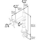 Vogels PFD 8522 Twin pivot 10-29" LCD/LED monitor desk mount product image