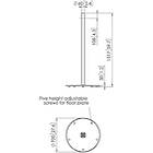 Vogels PFF 1560 Mid-Level Stainless Steel TV/Monitor Floor Stand Exc Bracket product image