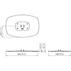 Vogels PFF 7040 Connect-it Floor Plate for dual back-to-back monitors and TV's, finished in black product image