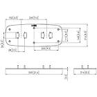 Vogels PFF 7070B Connect-it Bolt down plate for twin columns, finished in silver product image