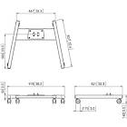 Vogels PFT 8520S Connect-it large trolley base finished in silver product image