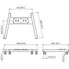 Vogels PFT8530S Connect-it extra large trolley base finished in silver product image