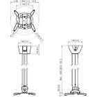 Vogels PPC 1585W Universal Adjustable Projector Ceiling Mount product image