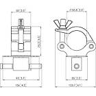 Vogels PUC 1090 Connect-it Truss adapter large for 50mm tube product image