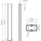 Vogels PUC 2508B 80cm Connect-it Ceiling column finished in black product image
