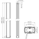 Vogels PUC 2530S 300cm Connect-it Ceiling column finished in silver product image