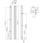 Vogels PUC 2718B 180cm Connect-it Floor column finished in black product image