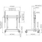 Vogels RISE 3205 RISE Motorised Height Adjustable Monitor/TV Trolley product image