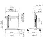 Vogels RISE 5205 RISE Motorised Height Adjustable Monitor/TV trolley product image