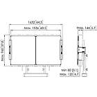 Vogels RISE A216 Whiteboard Set for 65" monitors on RISE Floor/Wall Motorised Display Lifts product image