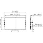 Vogels RISE A218 Whiteboard Set for 86" monitors on RISE Floor/Wall Motorised Display Lifts product image
