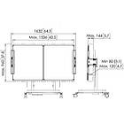 Vogels RISE A226 Whiteboard Set for 65" monitors on RISE Motorised Display Lift Trolleys and Stands product image