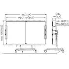 Vogels RISE A227 Whiteboard Set for 75" monitors on RISE Motorised Display Lift Trolleys and Stands product image