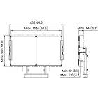 Vogels RISEA216 Whiteboard Set for 65" monitors on RISE Floor/Wall Motorised Display Lifts product image