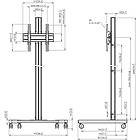 Vogels T2044B LCD/LED Monitor /Commercial TV Trolley for screens up to 65" - Black product image