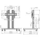 Vogels TD1564B LCD/LED Monitor/Commercial TV Trolley for screens over 65" - Black product image