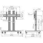 Vogels TD1584B Heavy Duty LCD/LED Monitor/Commercial TV Trolley for screens over 65" - Black product image