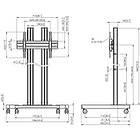 Vogels TD1884B Heavy Duty LCD/LED Monitor Trolley for screens over 65" - Black product image