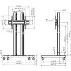 Vogels TD2064B LCD/LED Monitor Trolley for screens over 65" - Black product image